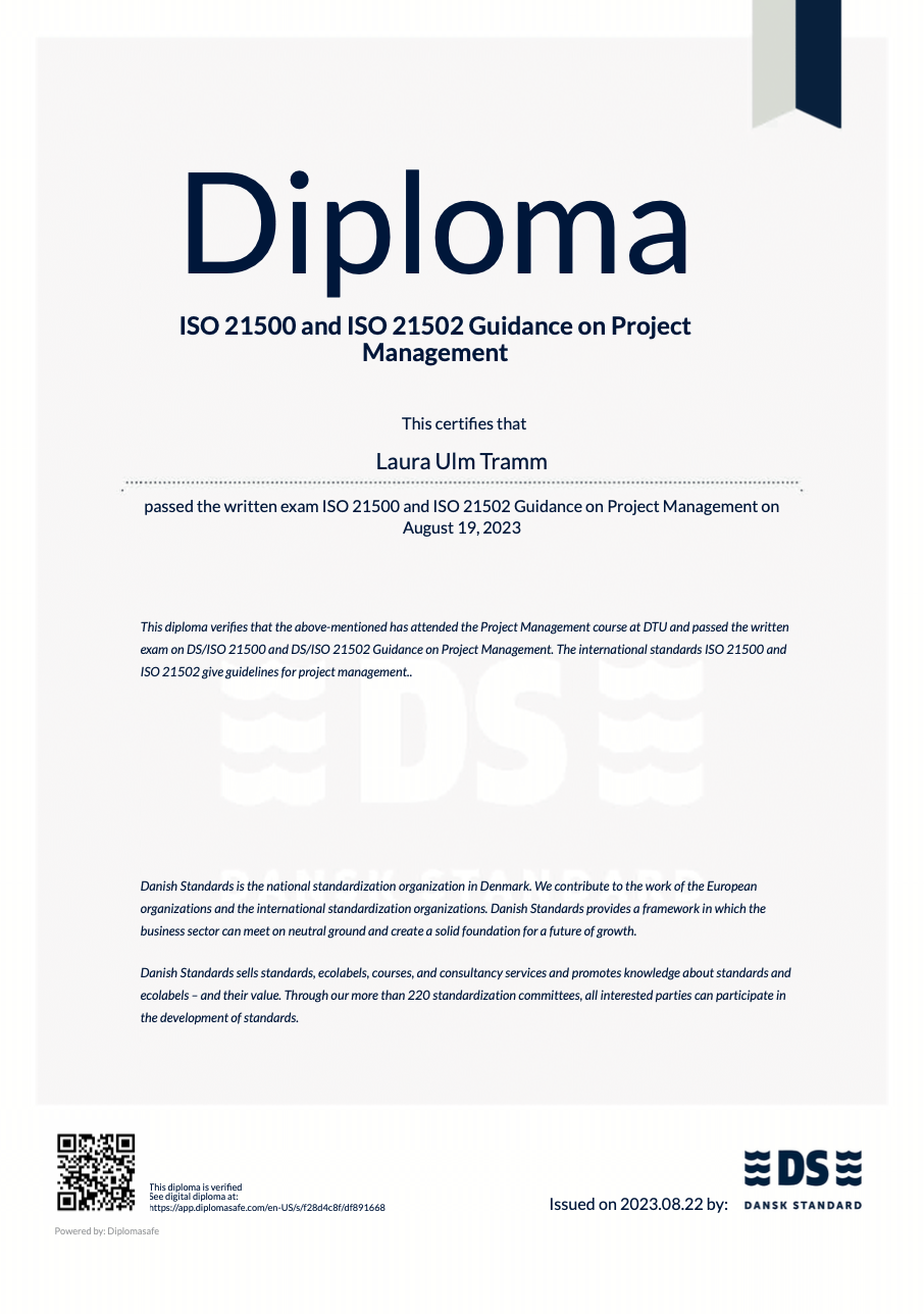 ISO 21500 and ISO 21502 Guidance on Project Management Diploma